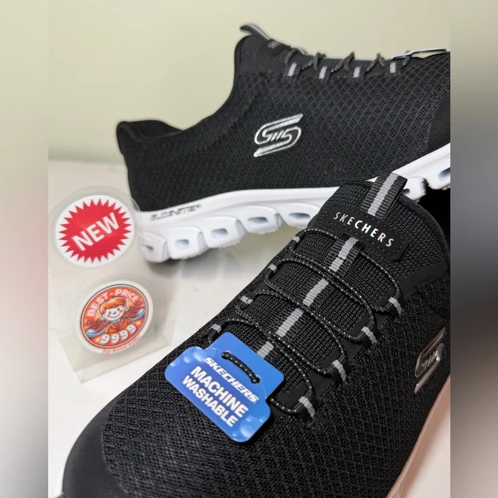 Skechers - Size 8.5 Wide - Glide-Step - Resilience Pull on Black - New - Picture 6 of 9